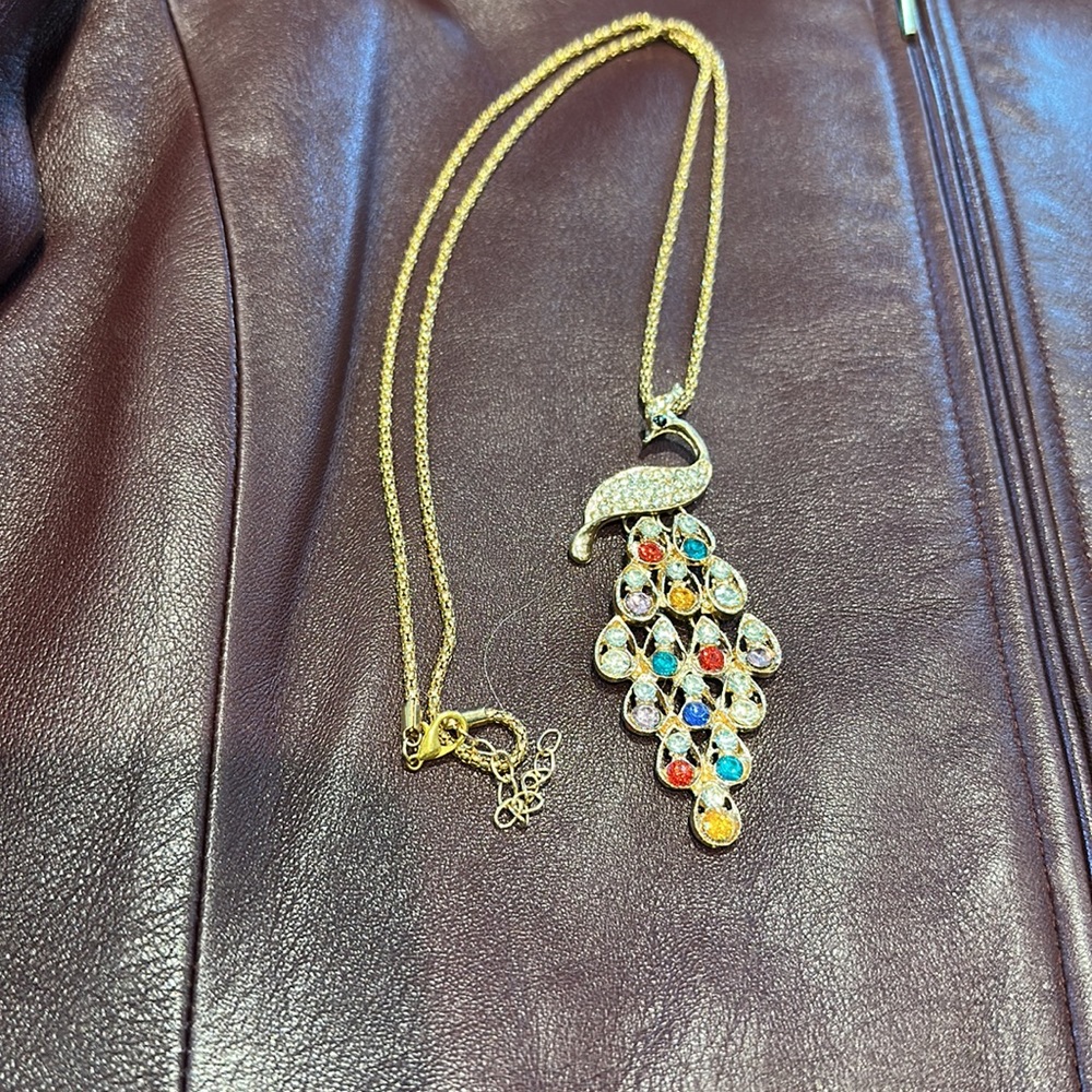 COPY - Multi Colored Peacock Statement Necklace